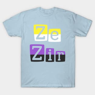 Ze/Zir Nonbinary Flag T-Shirt